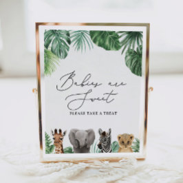 Safari Baby Shower Babys sind Sweet Sign Poster