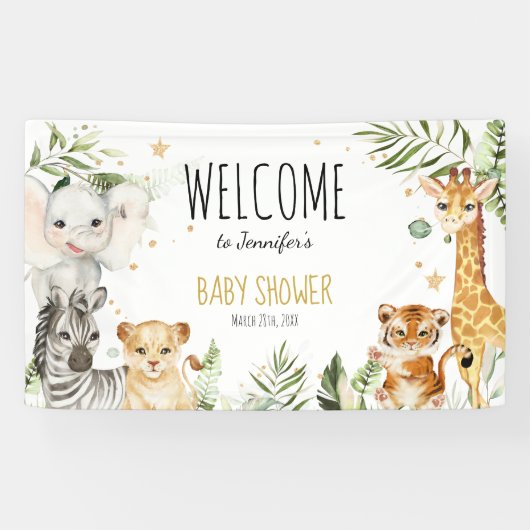 Safari Baby Shower Banner (Horizontal)