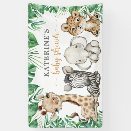 Safari Baby Shower Banner (Vertikal)
