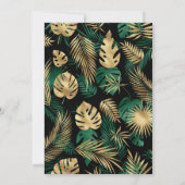 Safari Baby Shower Black Gold Einladung (Rückseite)