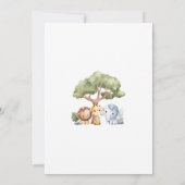Safari Baby Shower Boy Einladung (Rückseite)
