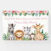 Safari Baby Shower Custom Banner - Jungle Animals (Horizontal)