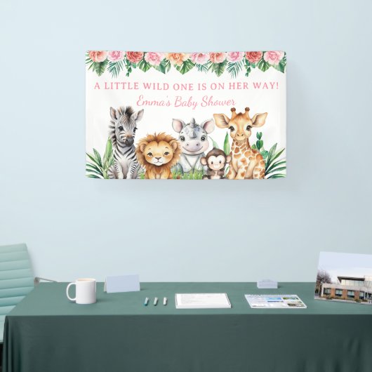 Safari Baby Shower Custom Banner - Jungle Animals (Messe)