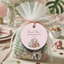 Safari Baby Shower Danke Tag