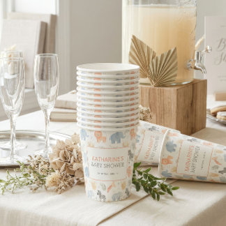 Safari-Baby-Shower-Dekorationen Wild One Papiertas Pappbecher