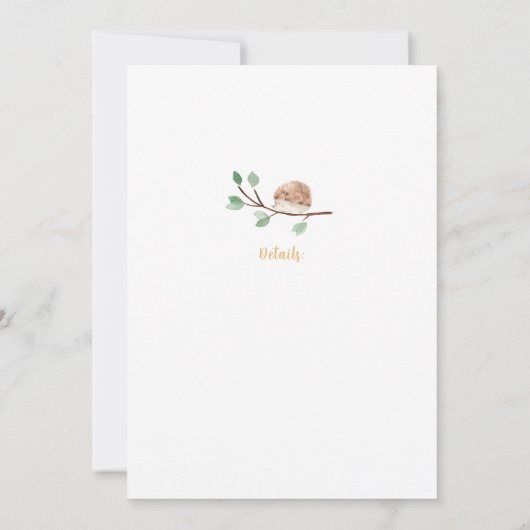 Safari Baby Shower Einladung (Rückseite)