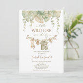 Safari Baby Shower Einladung (Stehend Vorderseite)