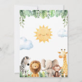 Safari Baby Shower Einladung (Rückseite)