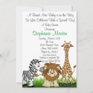 Safari Baby Shower Einladung