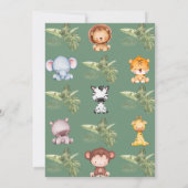 Safari Baby Shower Einladung (Rückseite)