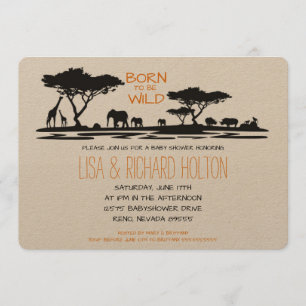 Safari Baby Shower Einladung