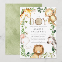 Safari-Baby-Shower-Einladung