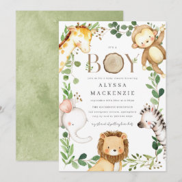Safari-Baby-Shower-Einladung Einladung