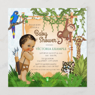 Safari-Baby-Shower-Einladungen Einladung