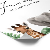 Safari Baby Shower favorisiert Schild (Ecke)