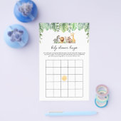 Safari Baby Shower Game - Baby Shower Bingo Flyer (Einzeln)