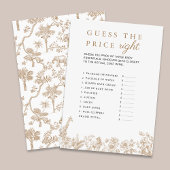 Safari Baby Shower Game Guess The Price Card Einladung