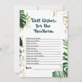 Safari Baby Shower Game - Gut Wünsche für Neugebor Einladung (Vorderseite)