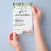 Safari Baby Shower Game Kinderzimmer Rhyme Quiz Fl Flyer (Handgriff)