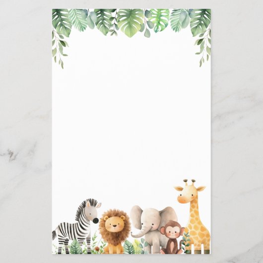 Safari Baby Shower Game - Mommy oder Daddy Flyer (Hinten)