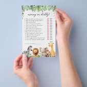 Safari Baby Shower Game - Mommy oder Daddy Flyer (Handgriff)