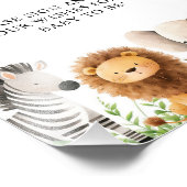 Safari Baby Shower Gästebuch-Zeichen Fotodruck (Ecke)