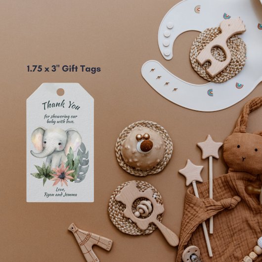 Safari Baby Shower Gastgeschenk Geschenktasten Geschenkanhänger