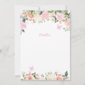 Safari Baby Shower Girl Spanische Einladung (Rückseite)