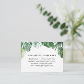 Safari Baby Shower Greenerity Custom Begleitkarte (Stehend Vorderseite)