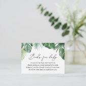 Safari Baby Shower Grünbücher für Baby Begleitkarte (Stehend Vorderseite)