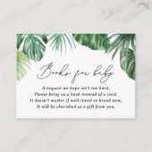 Safari Baby Shower Grünbücher für Baby Begleitkarte (Vorderseite)