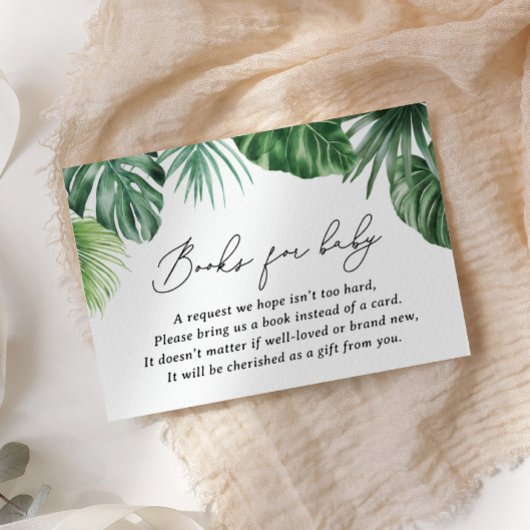 Safari Baby Shower Grünbücher für Baby Begleitkarte