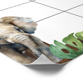 Safari Baby Shower Guess Due Date Calendar Poster (Ecke)