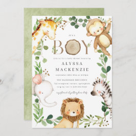 Safari Baby Shower Invitation Einladung