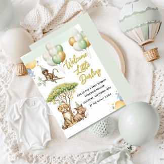Safari Baby Shower Invitation Einladung