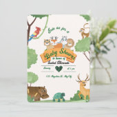 Safari Baby Shower Invitation – Jungle Theme Einladung (Stehend Vorderseite)