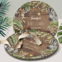 Safari Baby Shower, Rustic Jungle Themed Party Pappteller