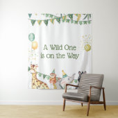 Safari Baby Shower Tapestry/Backdrop Wandteppich (Beispiel)