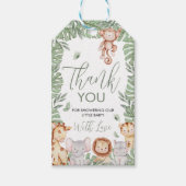 Safari Baby Shower Thank You Tag Geschenkanhänger (Vorderseite)