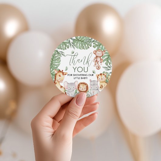 Safari Baby Shower Thank You Tag Geschenkanhänger