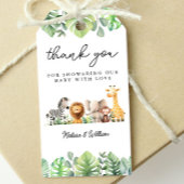 Safari Baby Shower Vielen Dank Geschenkanhänger