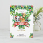 Safari Baby Shower Wild One ist unterwegs Einladung (Stehend Vorderseite)