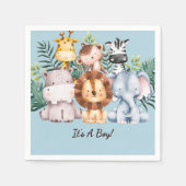 SAFARI BABY SHOWING EINLADUNG, HERUNTERLADbar Serviette (Vorderseite)