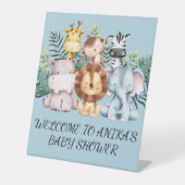 SAFARI BABY SHOWING EINLADUNG, HERUNTERLADbar Sockelschild (Vorderseite)