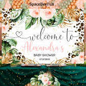 Safari Baby Showleopard Girl Background Banner Wir