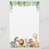 Safari Baby Showspiel - Name für Baby Food Flyer (Hinten)