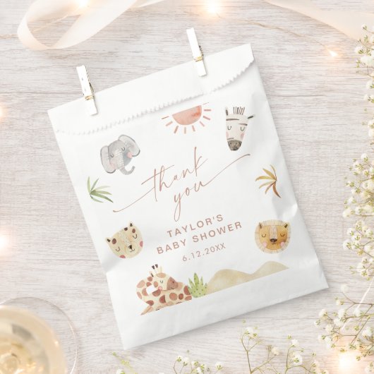 SAFARI Babydusche Geschenktütchen (Ausgeschnitten)