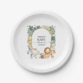 Safari-Babydusche Pappteller