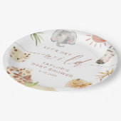 SAFARI Babydusche Pappteller (Schrägansicht)