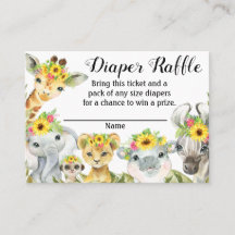Safari Babydusche Windelwanne - Raffle Ticket
